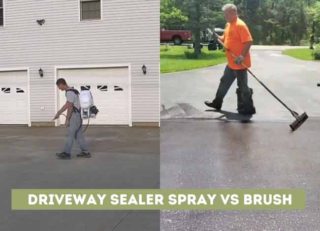 Driveway Sealer Spray VS Brush